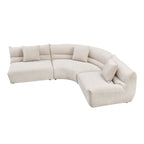 Modular Curved Sectional Sofa with Free-Form Configuration - Polyester