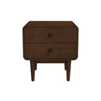 Alexa Night Stand with Solid Wood Construction - Brown