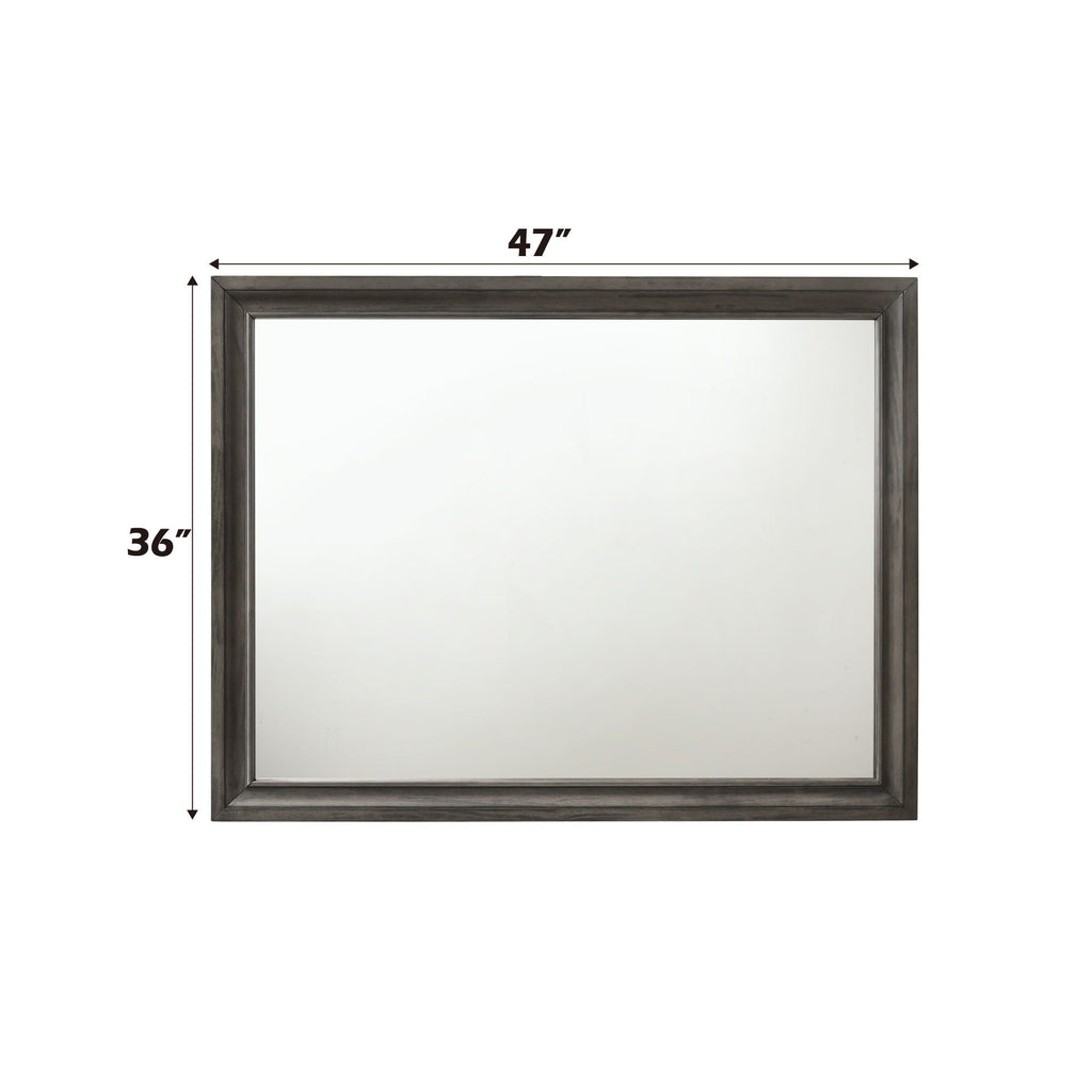 Minimalist Design Mirror with Smooth Edge - White, Black, or Dark Gray