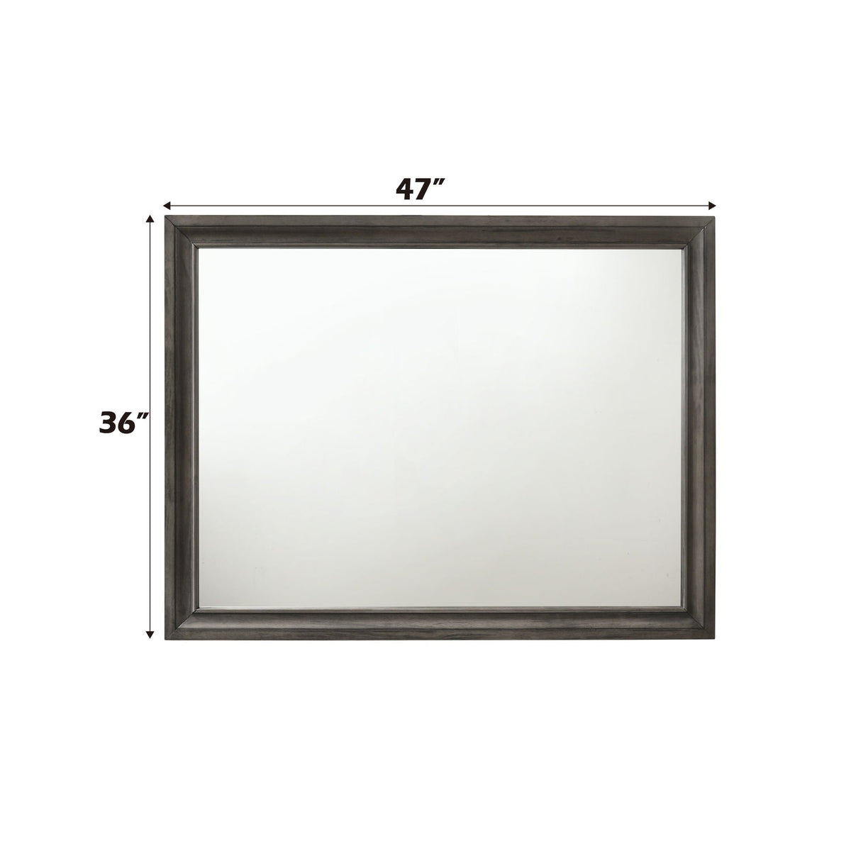 Minimalist Design Mirror with Smooth Edge - White, Black, or Dark Gray
