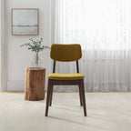 Solid Back Side Chair Set with Mid-Century Modern Design - Multiple Colors