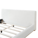 Elegant Upholstered Bed with Solid Wood Frame - Queen