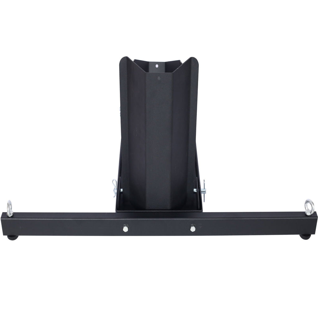 Heavy Duty Adjustable Motorcycle Stand / Wheel Chock with 1800 lb Capacity - Black