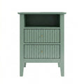 Fluted Nightstand with 2 Drawers and Soft-Close Slides - Multiple Colors