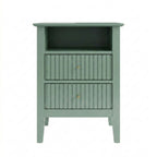 Fluted Nightstand with 2 Drawers and Soft-Close Slides - Multiple Colors