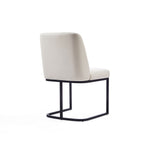 Serena Dining Chair with Geometric Metal Base - Available in Multiple Colors