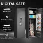 Fingerprint Keypad Safe with Quick Access - Black