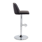 Contemporary Adjustable Barstool Set with Swivel & Rounded T Footrest - Multiple Colors