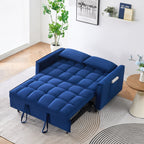 Convertible Velvet Sofa Bed with Storage Pockets - Multiple Colors