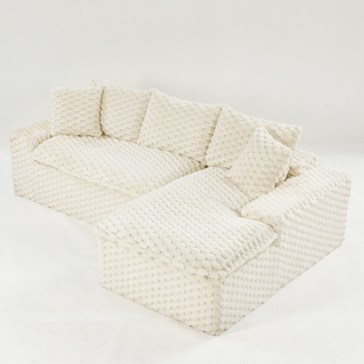 Convertible Modular Sectional Sofa with Twin Seat and Chaise - Multiple Colors