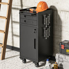 Rolling Tool Cabinet Heavy Duty Garage Storage With Lockable Doors
