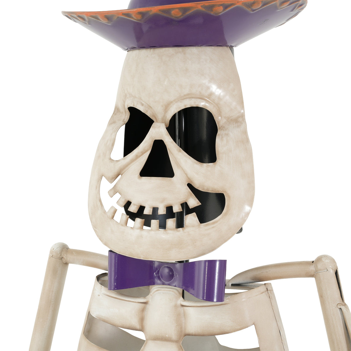 Halloween Skeleton Guitar Yard Decoration with Guitar - Metal