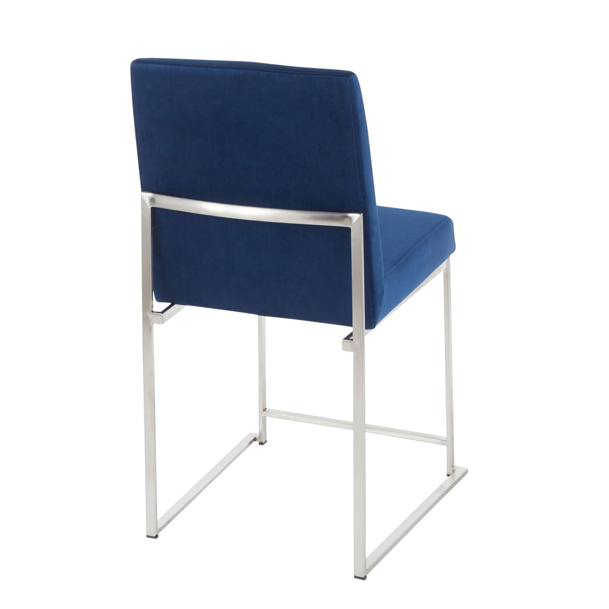 Fuji Contemporary High Back Dining Chair Set with Upholstered Seat - Multiple Colors