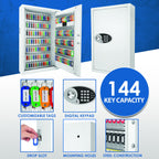 White Digital Keypad Wall Safe Key Cabinet with Secure Steel Construction