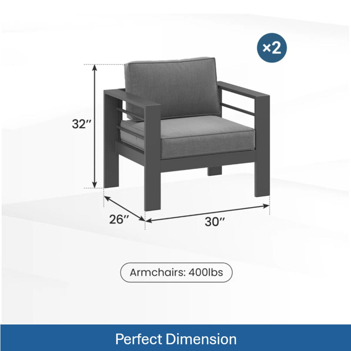 All-Weather Outdoor Patio Set with Thick Cushions - Multiple Colors