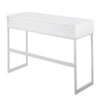 Contemporary Console Table with Storage Drawers - White, Gray, Black