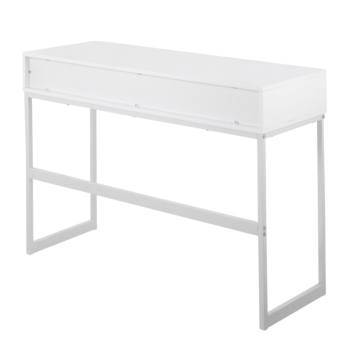 Contemporary Console Table with Storage Drawers - White, Gray, Black