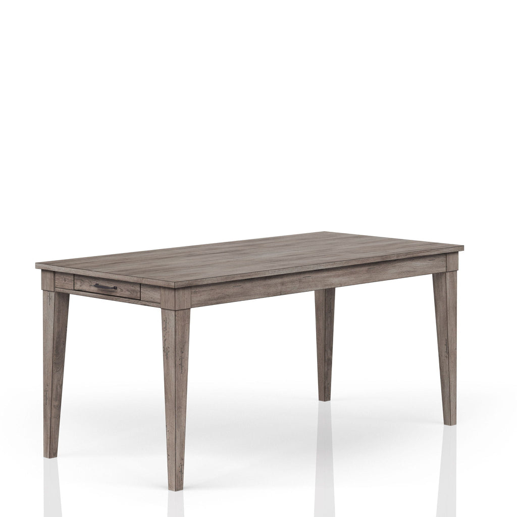 Rustic Dining Table with 2 Storage Drawers and Leaf - Gray