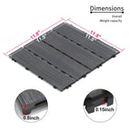 Weather Resistant Interlocking Deck Tiles - Light Brown or Dark Gray