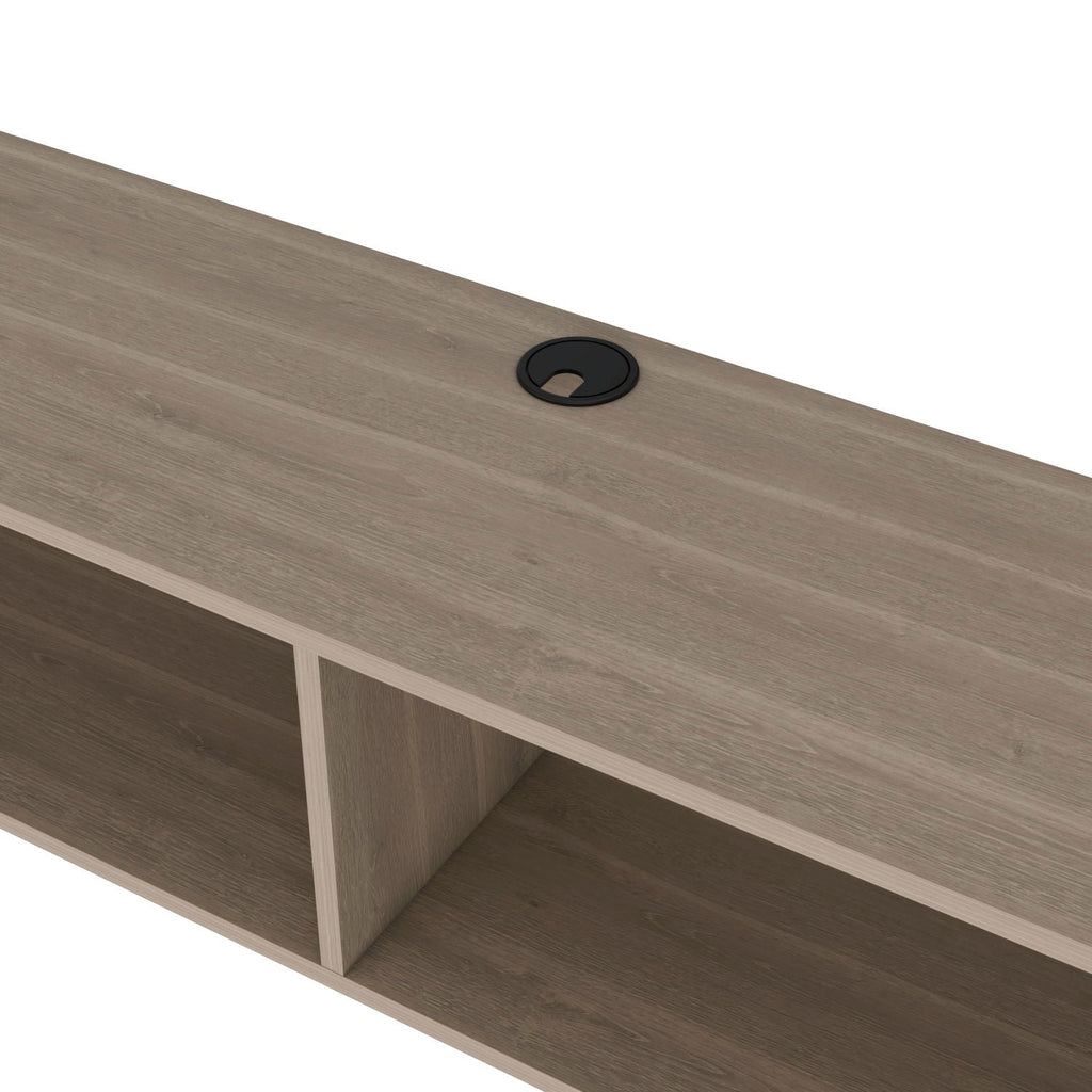 Moore Floating TV Stand with Cable Management - Light Brown, Black, or White