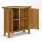 Handcrafted Low Storage Cabinet with Adjustable Shelves - Multiple Colors
