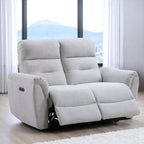 Power Motion Loveseat with USB Port - Gray Chenille