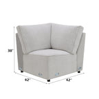 Modular Power Recliner Sectional with Cup Holders and Wireless Charging - Gray