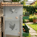 Galvanized Steel Outdoor Egg Laying Boxes with Sloped Floor - Silver