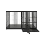 Extra Large Heavy Duty Dog Crate with Removable Pans - Black