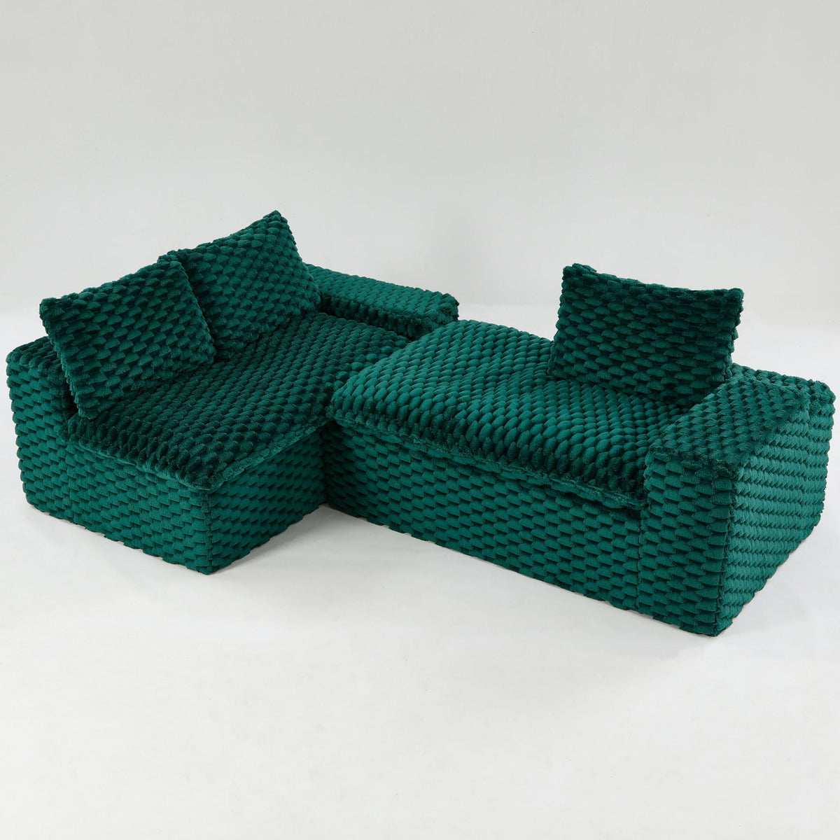 Convertible Modular Sectional Sofa with Twin Seat and Chaise - Multiple Colors