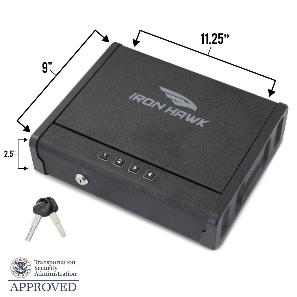 Portable Quick Access Safe with Steel Construction - Matte Black