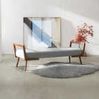 Gray Upholstered Bench with Biscuit Tufting - 51.2" Wide