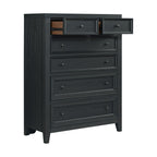 6 Drawer Chest with Smooth Slides - Black or White