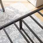 Victorian-Style Steel Bed Frame with Powder-Coated Finish - Black