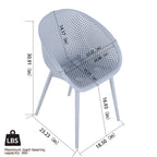 2 Pack Lounge Chair Set & Folding Square Table