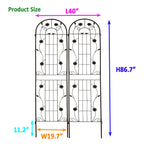 Metal Garden Trellis 2 Pack with Rustproof Finish – Black or Brown