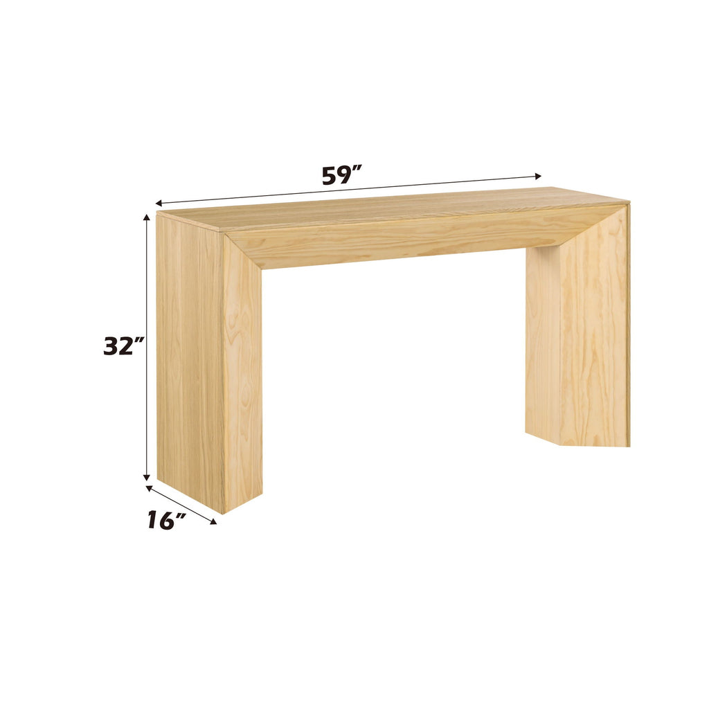 Harold Wood Table Collection - Coffee, End & Sofa Tables with Solid Pine Construction - Light Brown