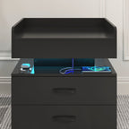 1 Set Nightstand with Adjustable LED Strip Light