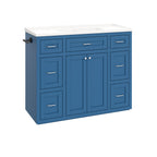 Navy Blue 48" Bathroom Vanity with Ceramic Sink - Navy Blue