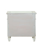 Mirrored Nightstand with Felt-Lined Drawer - Silver