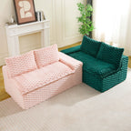 Luxury Multifunctional Sofa for Living Room with Adjustable Layout - Black, Dark Green, White, Pink