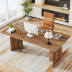 Vintage Executive Desk with Thickened Tabletop – Light Brown or Dark Brown