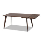 Solid Red Oak Dining Table with Extending Leaves - Capri 59-90.5"