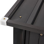 Outdoor Steel Storage Shed with Lockable Door - Black