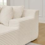 Two-Seater Lazy Sofa Lounge Chair in Beige