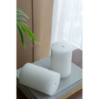Unscented Soy Wax Candle Set of 2 with Eco-Friendly Material - White or Beige