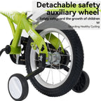 16-Inch Sporty Kids Cruiser Bike with Training Wheels - Green or Pink