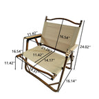 Foldable Portable Chair Set with Armrests - Brown