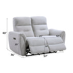 Power Motion Loveseat with USB Port - Gray Chenille