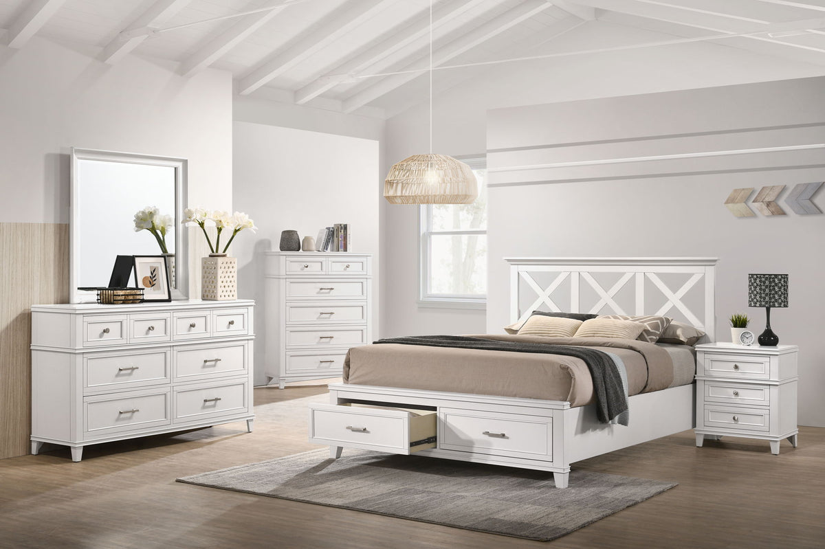 5 Drawer Chest with Ample Storage - White or Gray